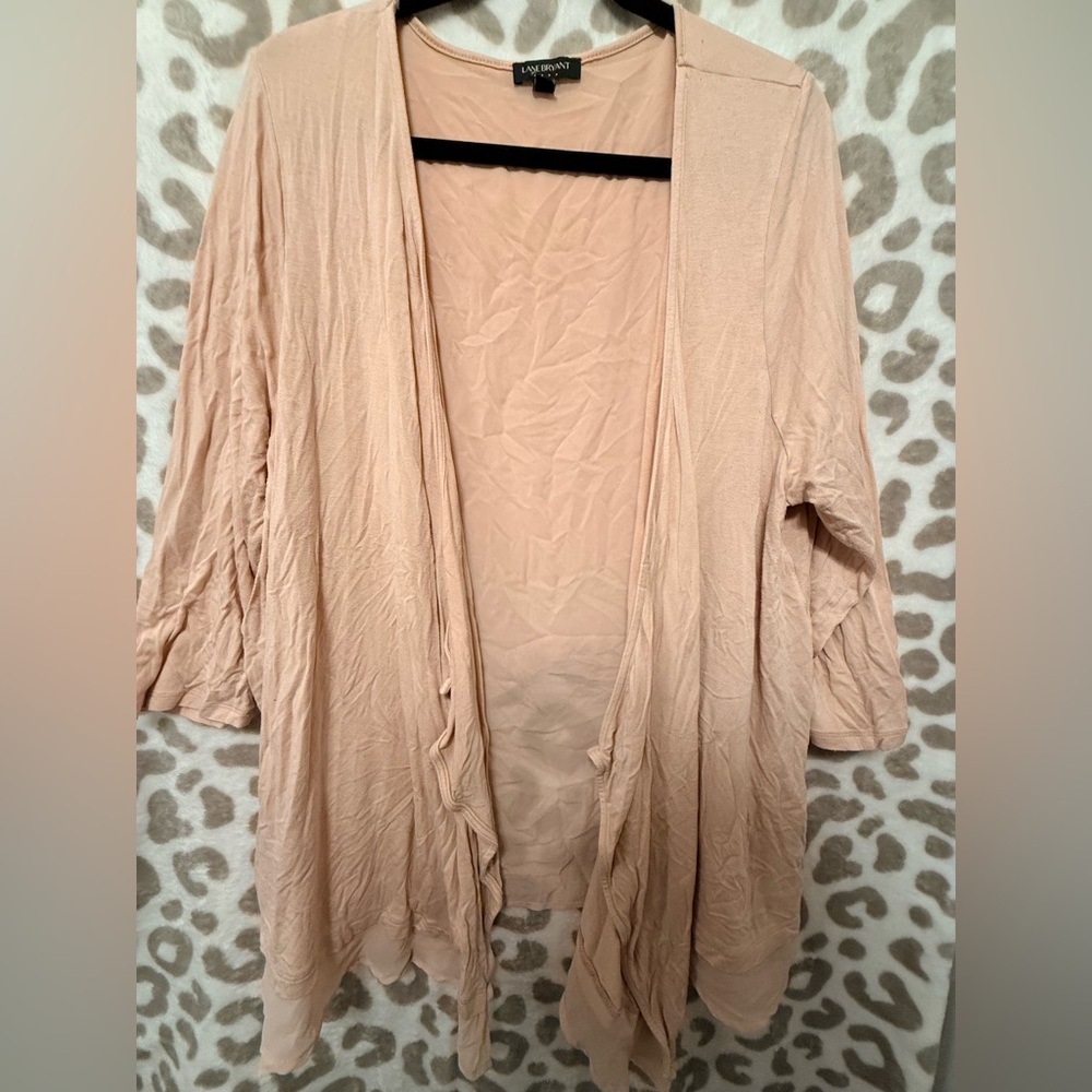 Lane Bryant Pink 3/4 sleeve cardigan - 18/20